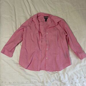 Lauren Ralph Lauren Women's Striped Easy Care Cotton Shirt